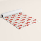 Red Floral Block Print Yoga Mat Gallery Image 2