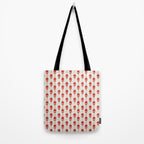 Red Floral Block Print Tote Bag Gallery Image 2