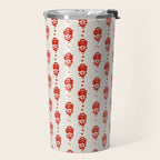 Red Floral Block Print Travel Mug Gallery Image 2