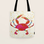 Crab By The Golden Tide Tote Bag Gallery Image 1
