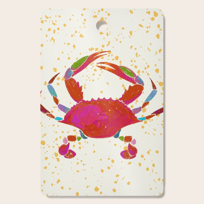 Crab By The Golden Tide Cutting Board Gallery Image 1