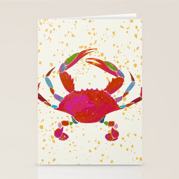 Crab By The Golden Tide Stationery Card Gallery Image 2