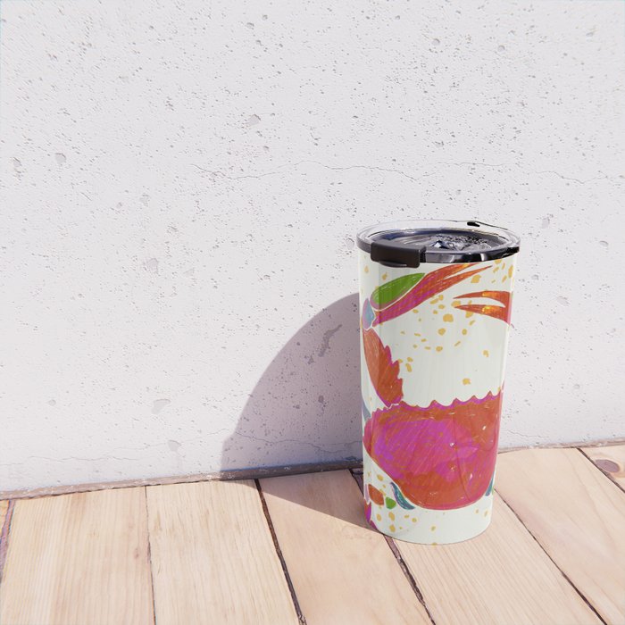Crab By The Golden Tide Travel Mug Gallery Image 4