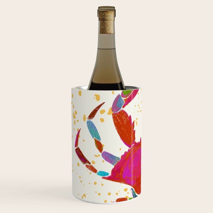 Crab By The Golden Tide Wine Chiller Gallery Image 2
