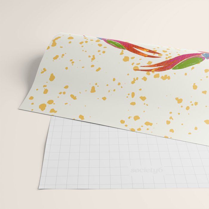 Crab By The Golden Tide Wrapping Paper Gallery Image 2