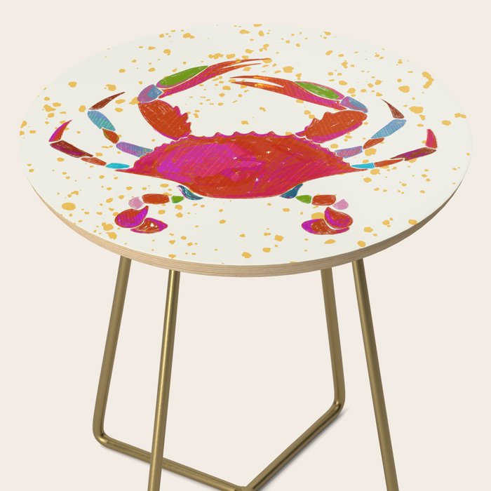 Crab By The Golden Tide Side Table Gallery Image 2