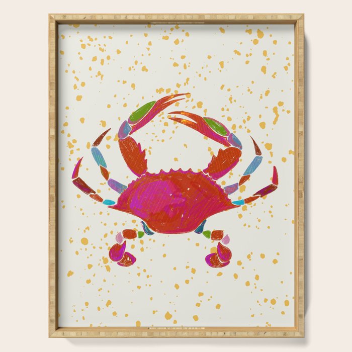 Crab By The Golden Tide Serving Tray Gallery Image 1
