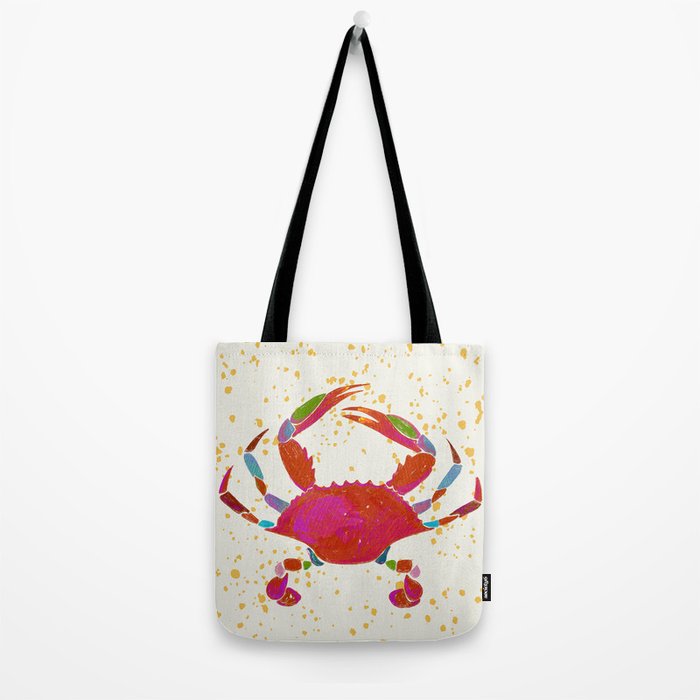 Crab By The Golden Tide Tote Bag Gallery Image 2