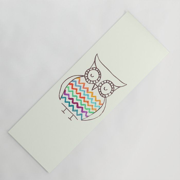 Chevron Owl Yoga Mat Gallery Image 1