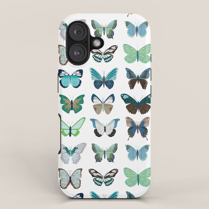 Green and Blue Butterflies iPhone Case Gallery Image 1