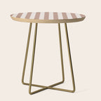 Gingham Large Brown White Side Table Gallery Image 1