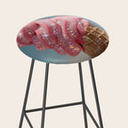 Shiny Pink Ice Cream - Glitter| pastel | pink | art print | beach | | ice cream | summer | ocean  Stool Gallery Image 2