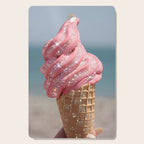 Shiny Pink Ice Cream - Glitter| pastel | pink | art print | beach | | ice cream | summer | ocean  Cutting Board Gallery Image 1