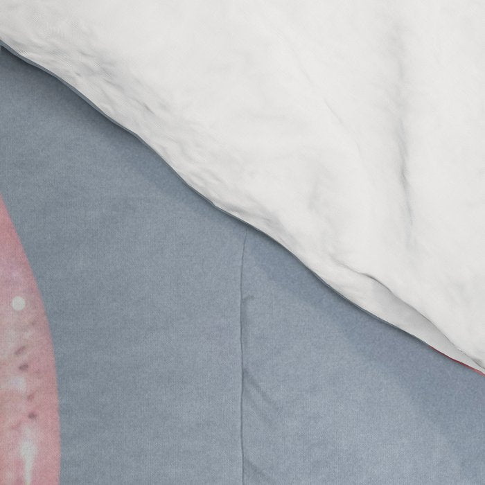 Shiny Pink Ice Cream - Glitter| pastel | pink | art print | beach | | ice cream | summer | ocean  Comforter Gallery Image 4