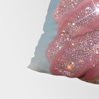 Shiny Pink Ice Cream - Glitter| pastel | pink | art print | beach | | ice cream | summer | ocean  Pillow Sham Gallery Image 4
