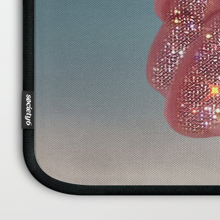 Shiny Pink Ice Cream - Glitter| pastel | pink | art print | beach | | ice cream | summer | ocean  Laptop Sleeve Gallery Image 3