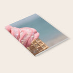 Shiny Pink Ice Cream - Glitter| pastel | pink | art print | beach | | ice cream | summer | ocean  Notebook Gallery Image 2