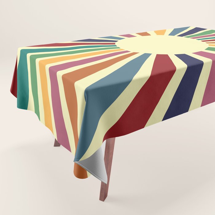 Sun Retro Art II Tablecloth Gallery Image 1