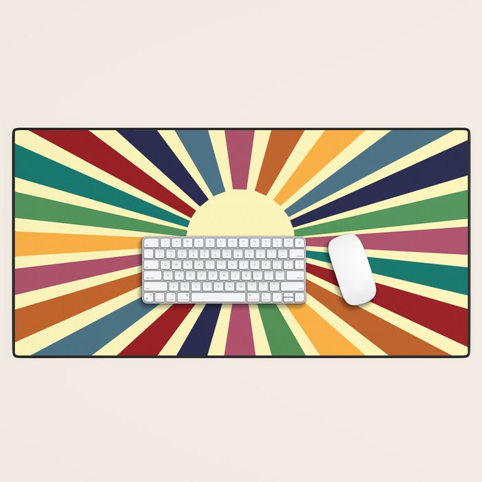 Sun Retro Art II Desk Mat Gallery Image 1