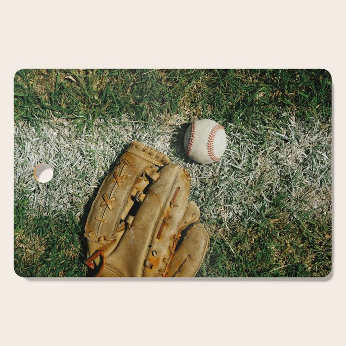 Baseball Season Equipment Cutting Board Gallery Image 1