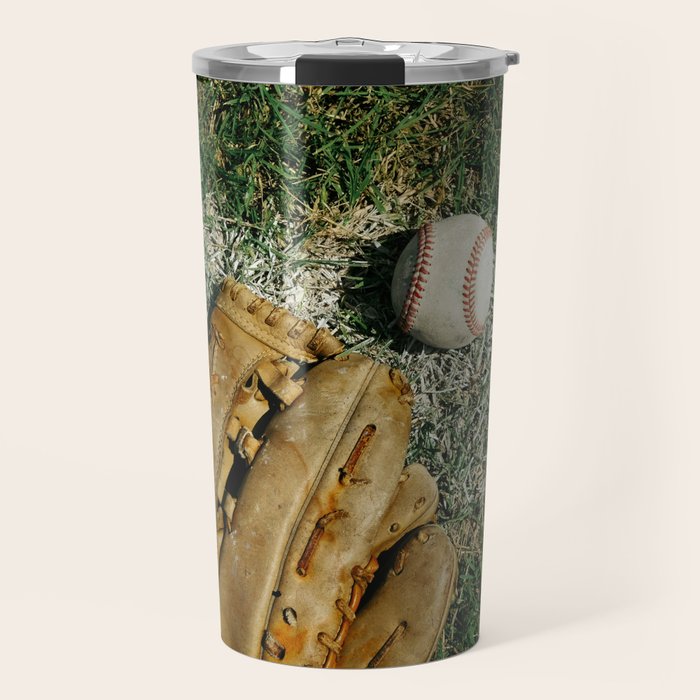Baseball Season Equipment Travel Mug Gallery Image 1