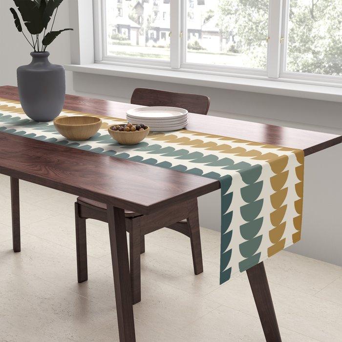 Maude Pattern XX Earthy Rustic Table Runner Gallery Image 2