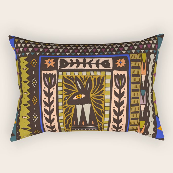 Wolf and The Rabbit Rectangular Pillow Gallery Image 1