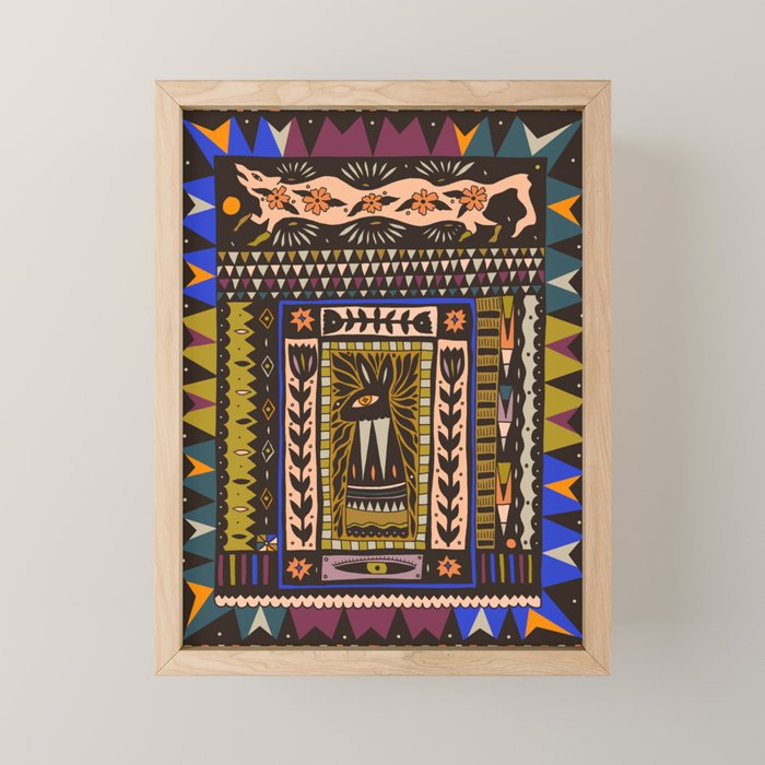 Wolf and The Rabbit Mini Art Print Gallery Image 1