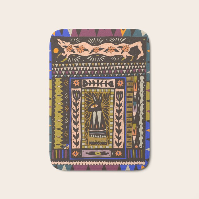 Wolf and The Rabbit Bath Mat Gallery Image 1