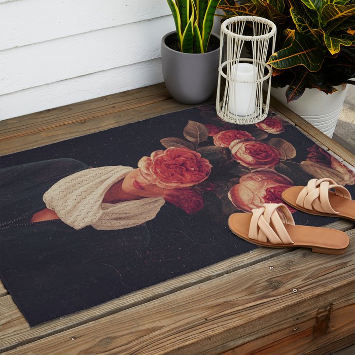 The smile of Roses Outdoor Rug Gallery Image 2