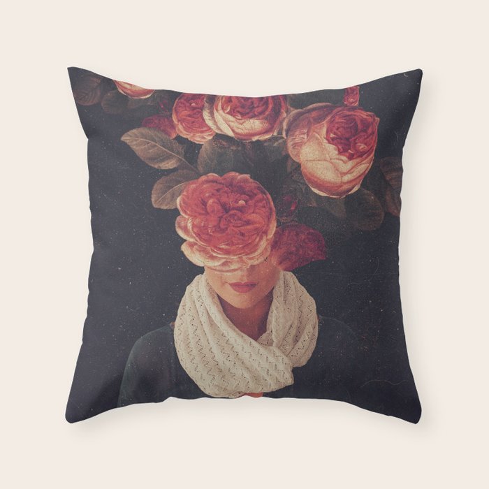 The smile of Roses Throw Pillow Gallery Image 1