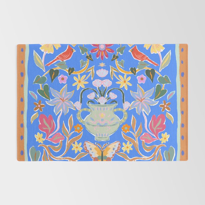 Blue Magical Garden Rug Gallery Image 2
