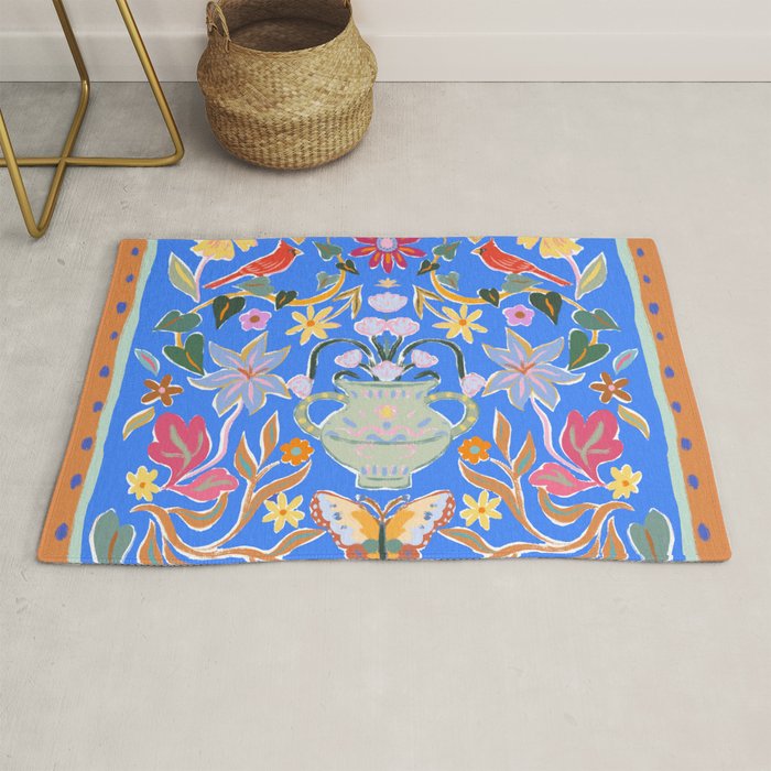 Blue Magical Garden Rug Gallery Image 1