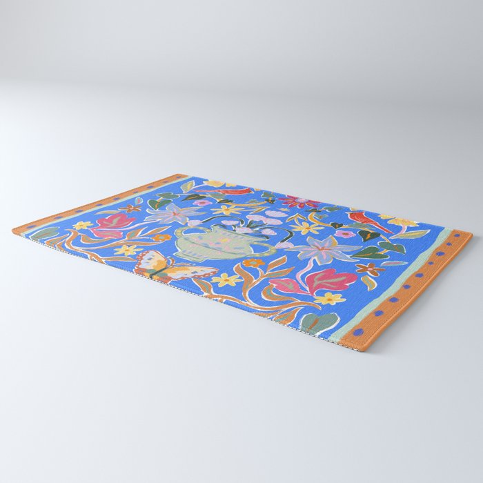 Blue Magical Garden Rug Gallery Image 3
