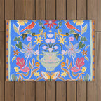 Blue Magical Garden Outdoor Rug Gallery Image 1