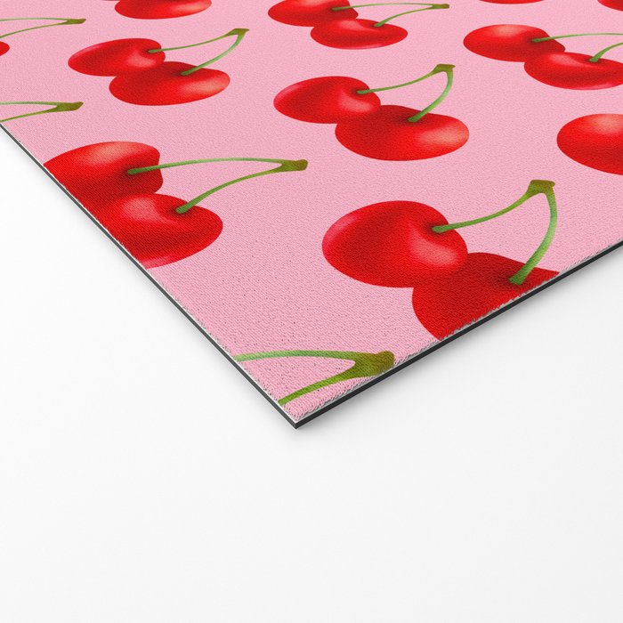 Y2K Cherries - Pink Pattern Large Welcome Mat Gallery Image 2