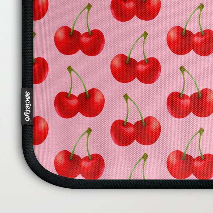 Y2K Cherries - Pink Pattern Large Laptop Sleeve Gallery Image 3