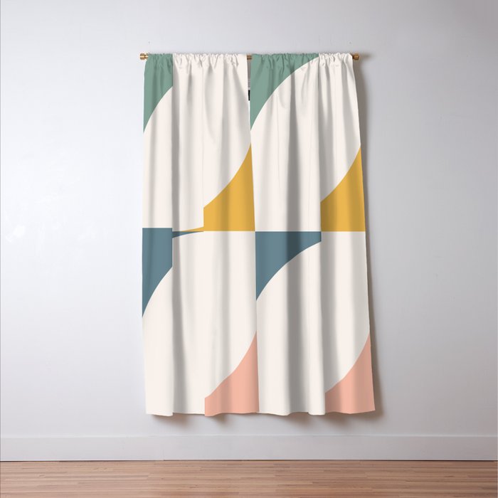 Almond Abstract X Window Curtain Gallery Image 3
