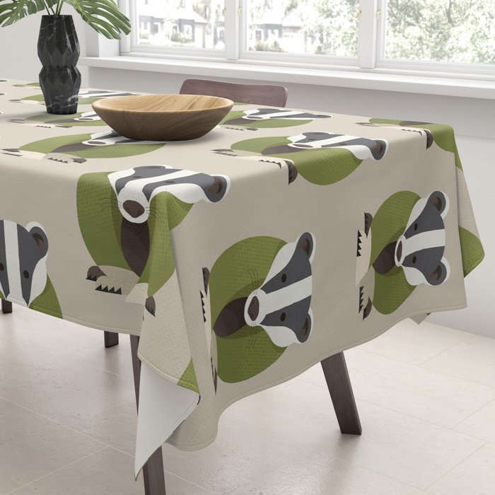 Whimsy Badger Tablecloth Gallery Image 3