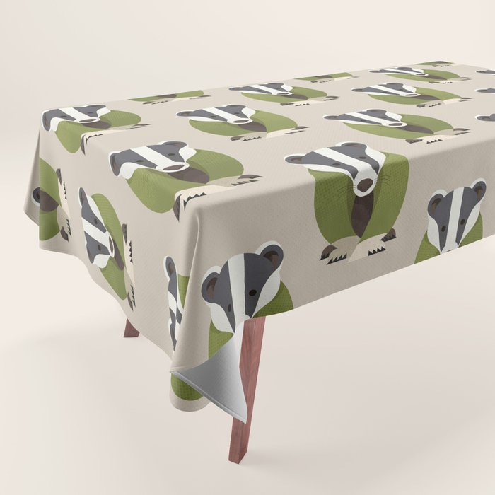 Whimsy Badger Tablecloth Gallery Image 1