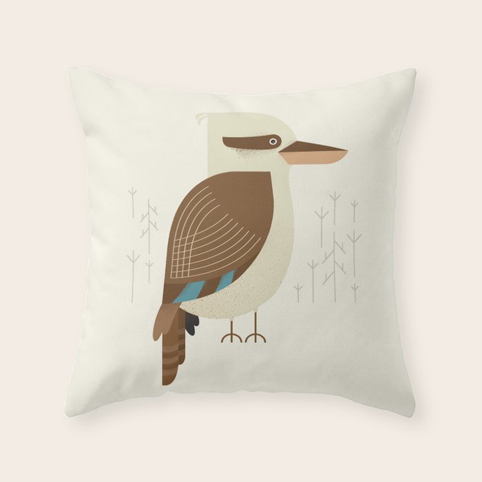 Laughing Kookaburra, Bird of Australia Throw Pillow Gallery Image 1