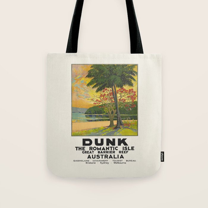 Dunk Island, Great Barrier Reef - Vintage Australian travel poster, 1930s Tote Bag Gallery Image 1
