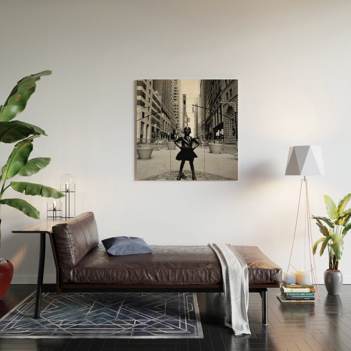 Fearless Girl Wood Wall Art Gallery Image 2