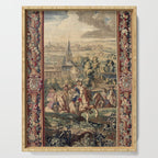 Antique 18th Century 'Capture of Lille' French Tapestry Serving Tray Gallery Image 1