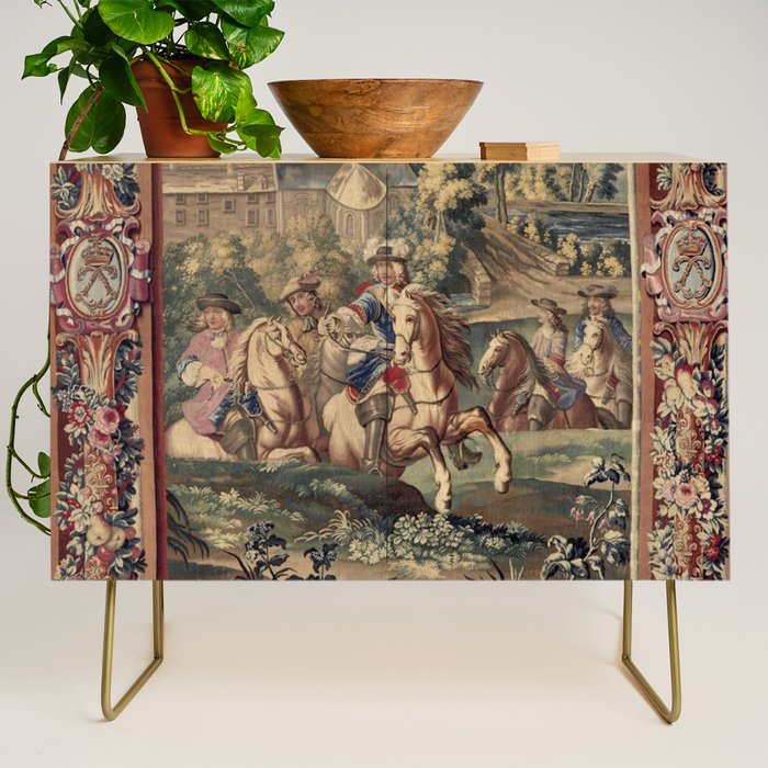 Antique 18th Century 'Capture of Lille' French Tapestry Credenza Gallery Image 1