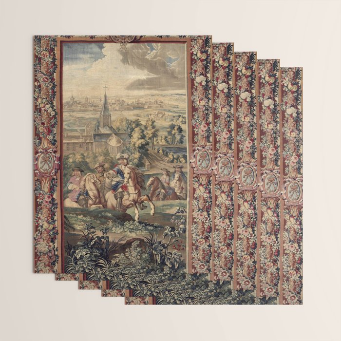 Antique 18th Century 'Capture of Lille' French Tapestry Wrapping Paper Gallery Image 3