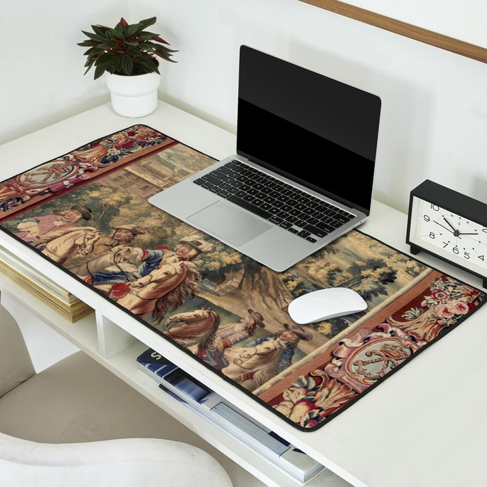 Antique 18th Century 'Capture of Lille' French Tapestry Desk Mat Gallery Image 2