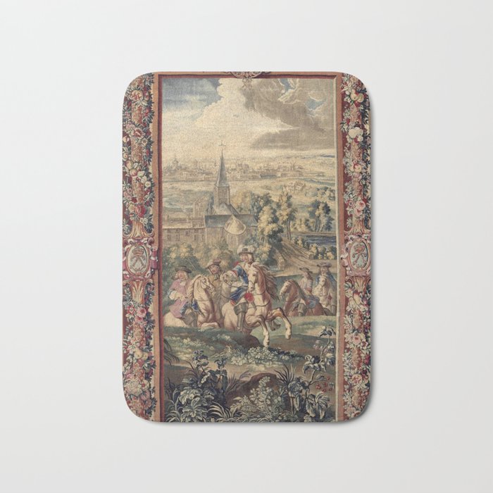 Antique 18th Century 'Capture of Lille' French Tapestry Bath Mat Gallery Image 1
