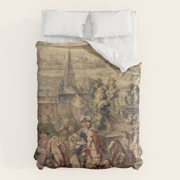 Antique 18th Century 'Capture of Lille' French Tapestry Duvet Cover Gallery Image 1