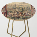 Antique 18th Century 'Capture of Lille' French Tapestry Side Table Gallery Image 2